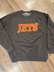Acid Washed Fleece Sweatshirt with Side Rib