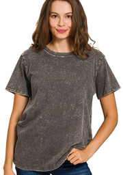 Acid Washed Short Sleeve Tee